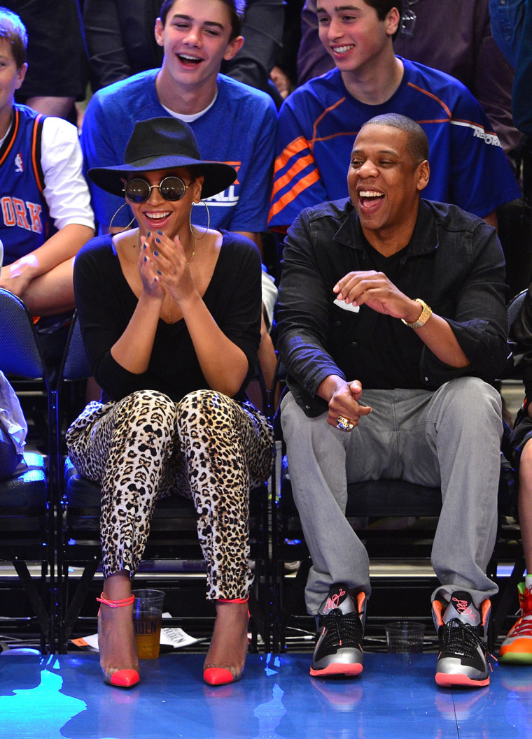 Celebrities Attend New York Knicks Vs Miami Heat - April 15, 2012